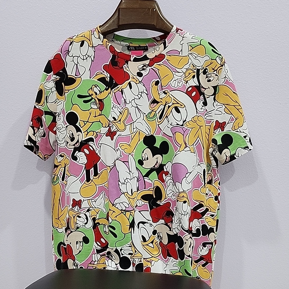 Zara Mickey And Friends All Over Print T-Shirt/Dress